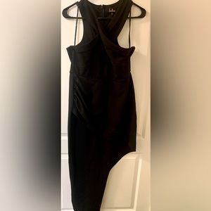 Large Lulu’s Asymmetrical Black Dress